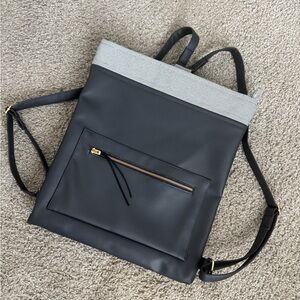 Modern Black and Gray Backpack with Minimalist Design